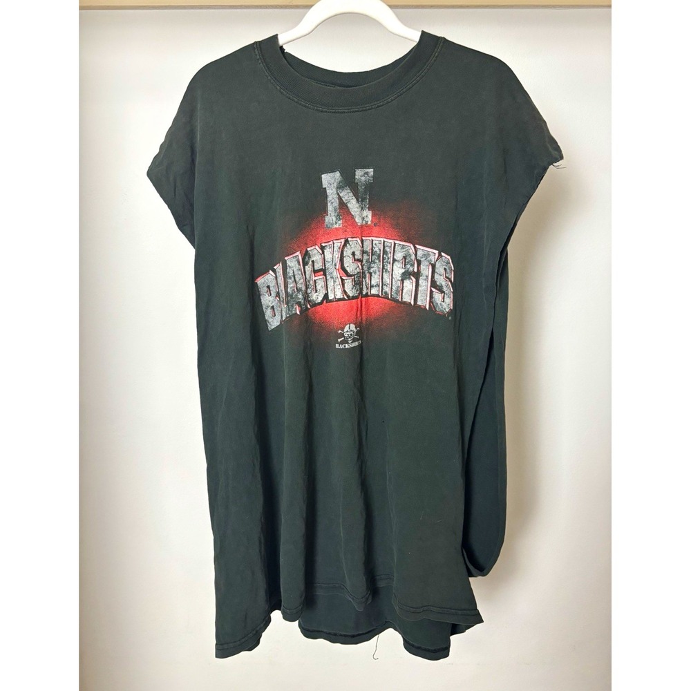 Jerzees Heavyweight Cotton Blackshirts Graphic Print T-Shirt Mens 3XL Black Z